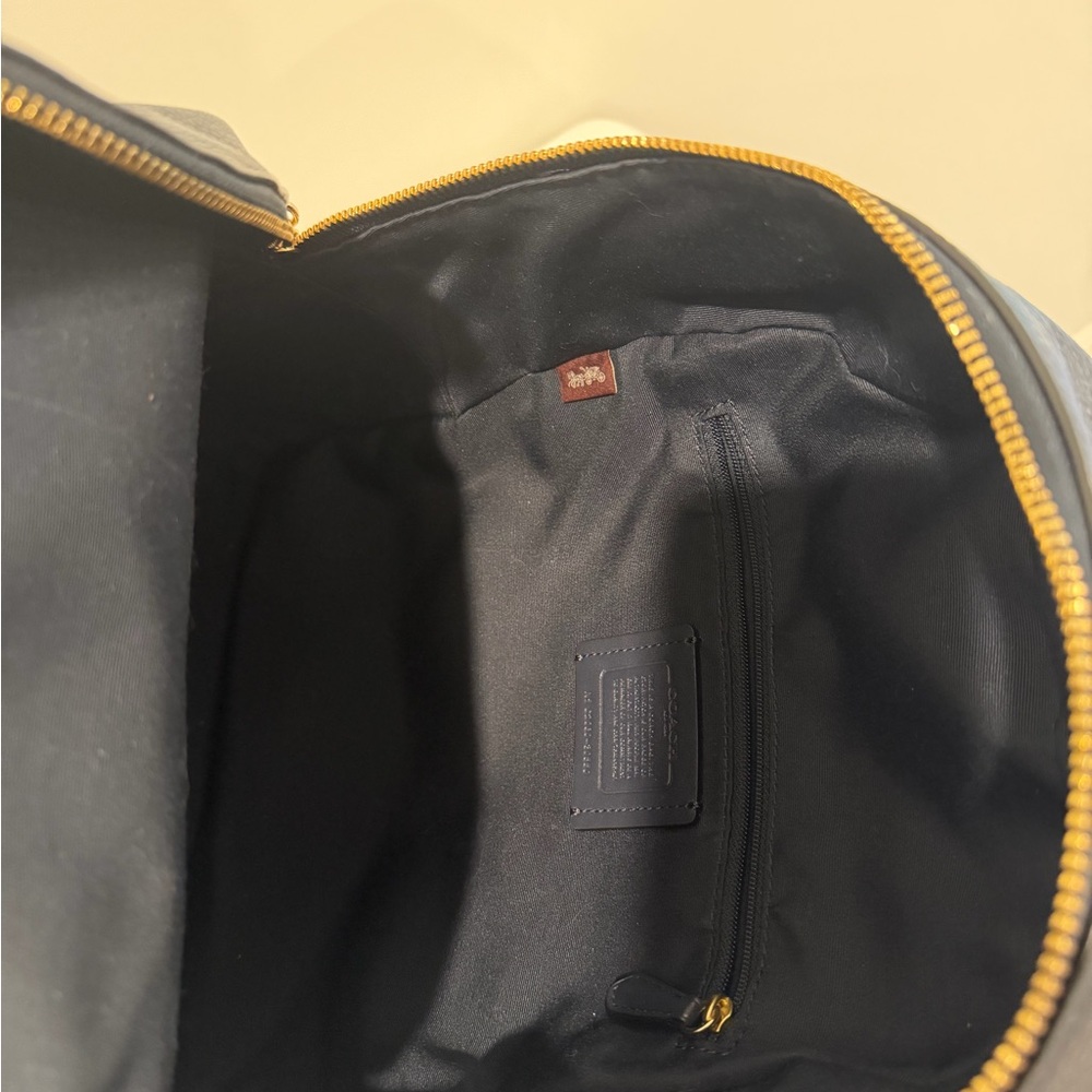 Coach Charlie Navy Leather Backpack - Picture 7 of 8